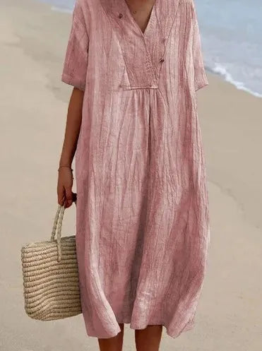 Silvana™ | Vestito Maxi Testurizzato Relaxato