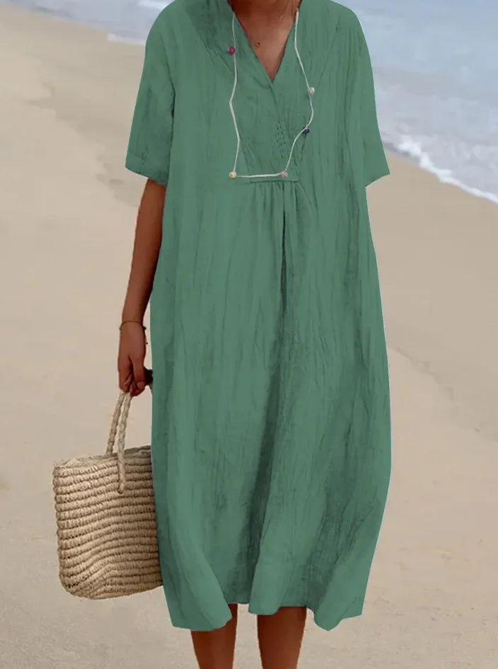 Silvana™ | Vestito Maxi Testurizzato Relaxato