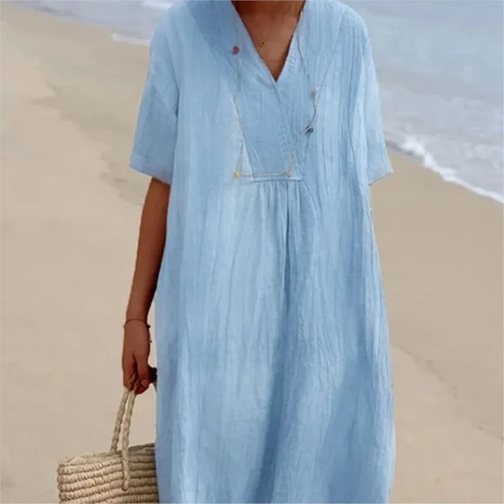 Silvana™ | Vestito Maxi Testurizzato Relaxato