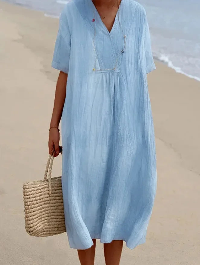 Silvana™ | Vestito Maxi Testurizzato Relaxato