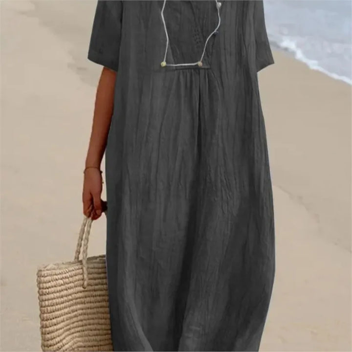 Silvana™ | Vestito Maxi Testurizzato Relaxato