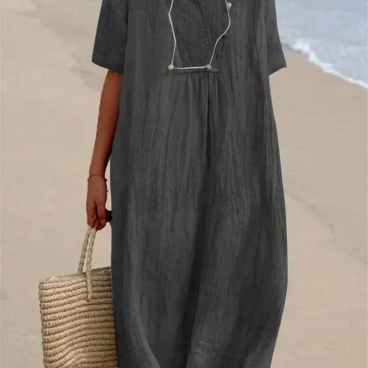 Silvana™ | Vestito Maxi Testurizzato Relaxato