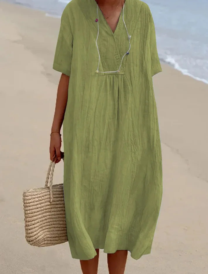 Silvana™ | Vestito Maxi Testurizzato Relaxato