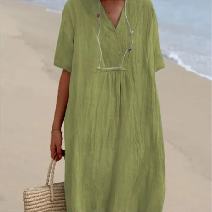 Silvana™ | Vestito Maxi Testurizzato Relaxato