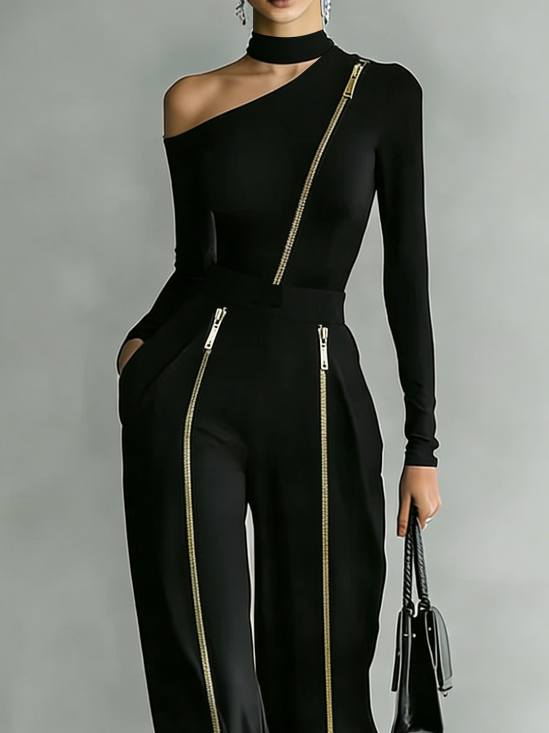 Set con Zip Sienna Off-Shoulder
