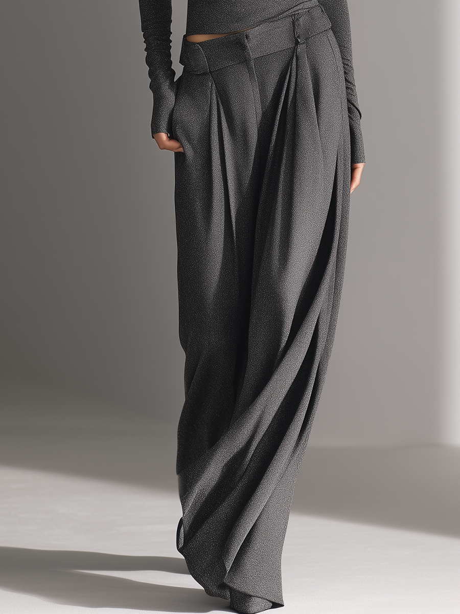 Set Top Off-Shoulder e Pantaloni a Gamba Larga Samantha