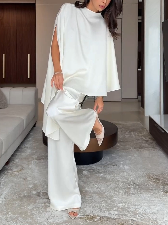Set Top e Pantaloni Samantha in Satin