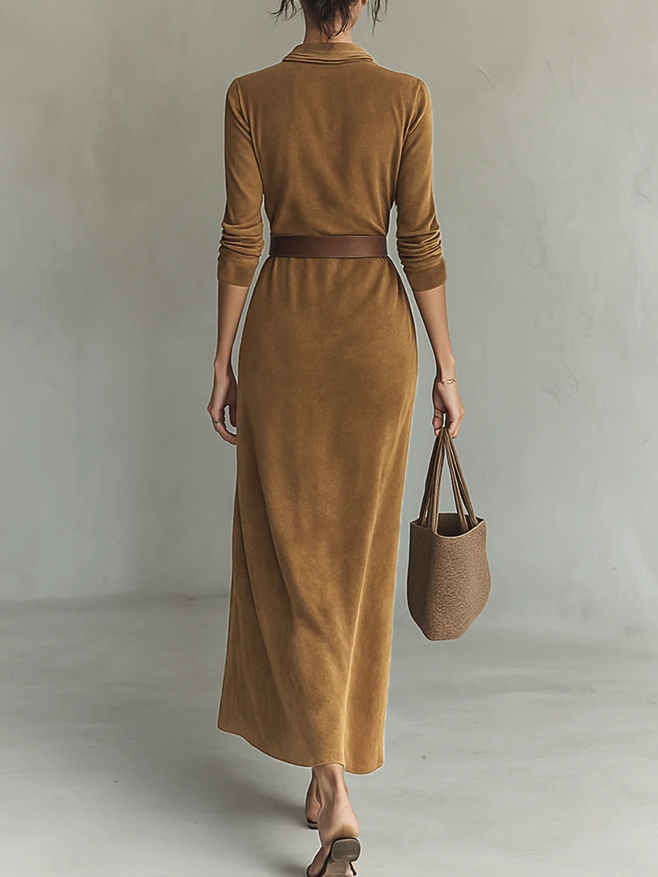 Célianne - Abito Maxi in Suede Chic