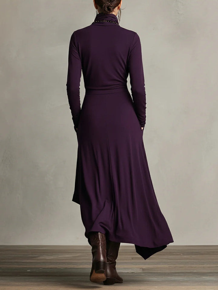 Lori | Abito Vintage Asimmetrico con Collo Alto