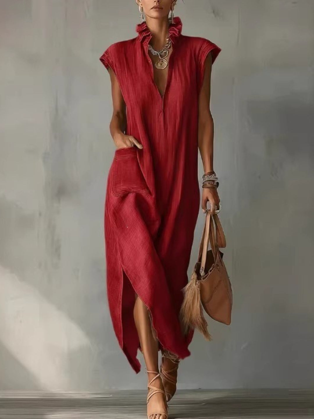 OLIVIA | ABITO CON TASCHE E SPACCO