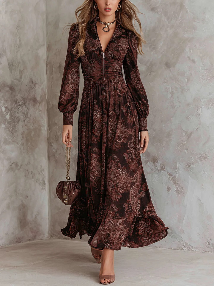 Marlene | Abito Midi con Zip a Collo