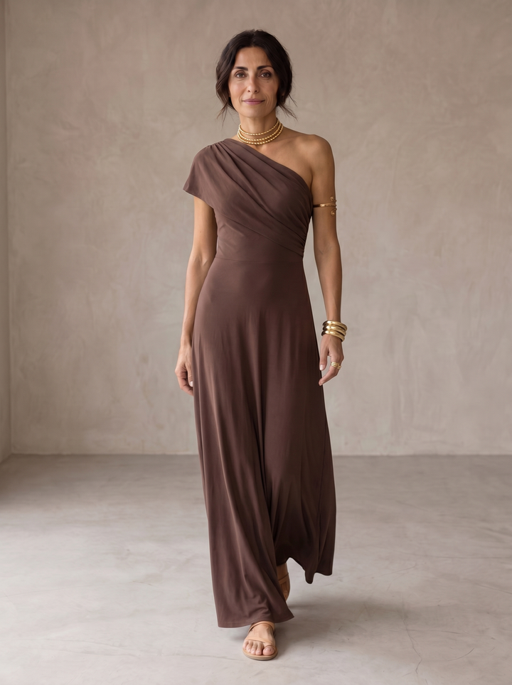 Teodora | Vestito lungo drappeggiato