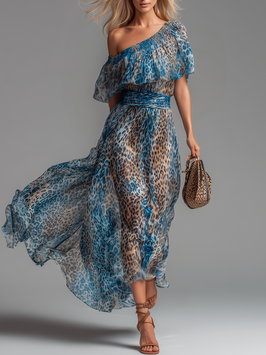 Francesca | Vestito Fluttuante Leopardato