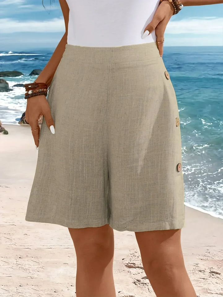 Whitney™ | Pantaloni Corti Con Bottoni Confortevoli