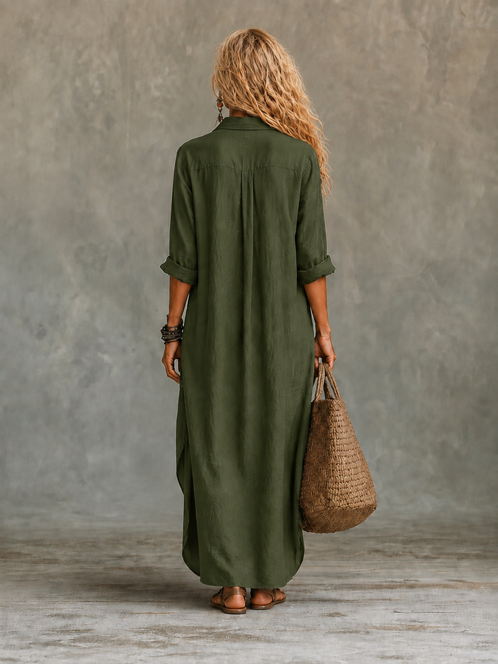 Vivienne | Abito Maxi con Bottoni