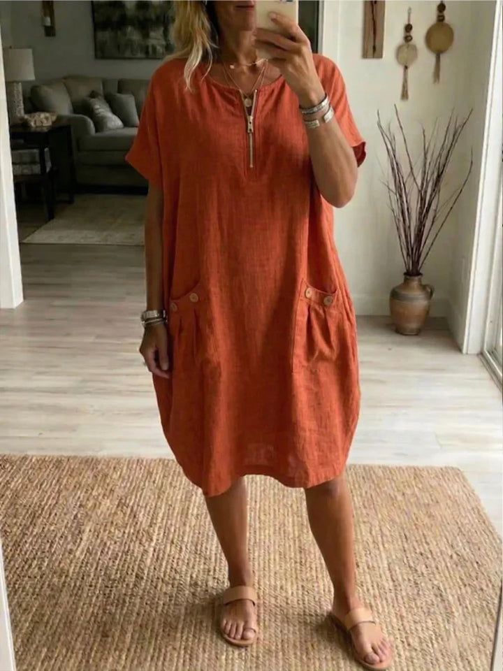 Pascale™ | Abito Maxi con Zip Frontale