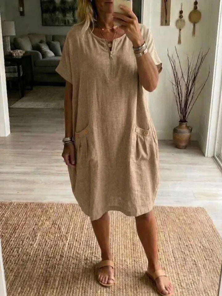 Pascale™ | Abito Maxi con Zip Frontale