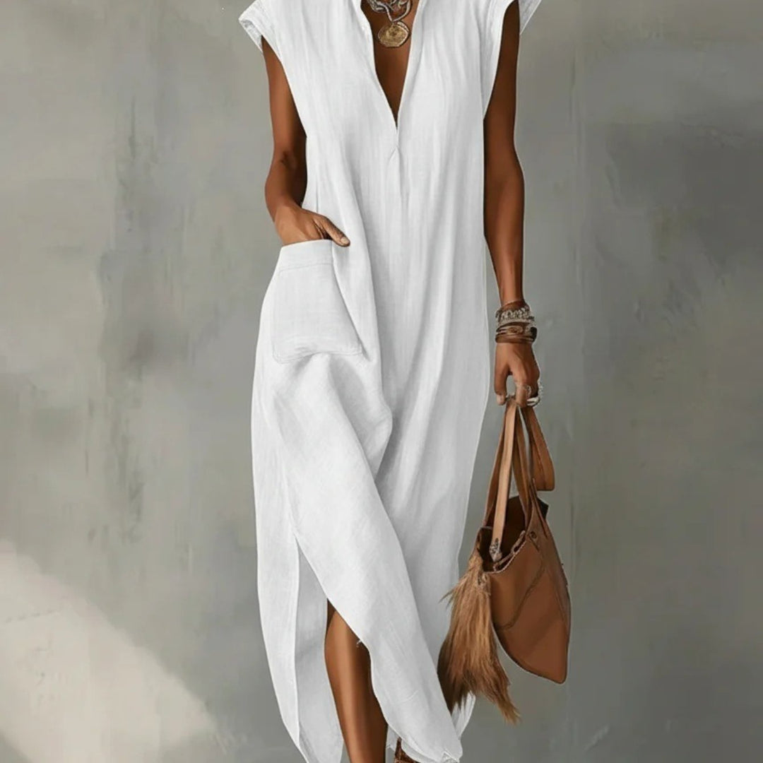 OLIVIA | ABITO CON TASCHE E SPACCO