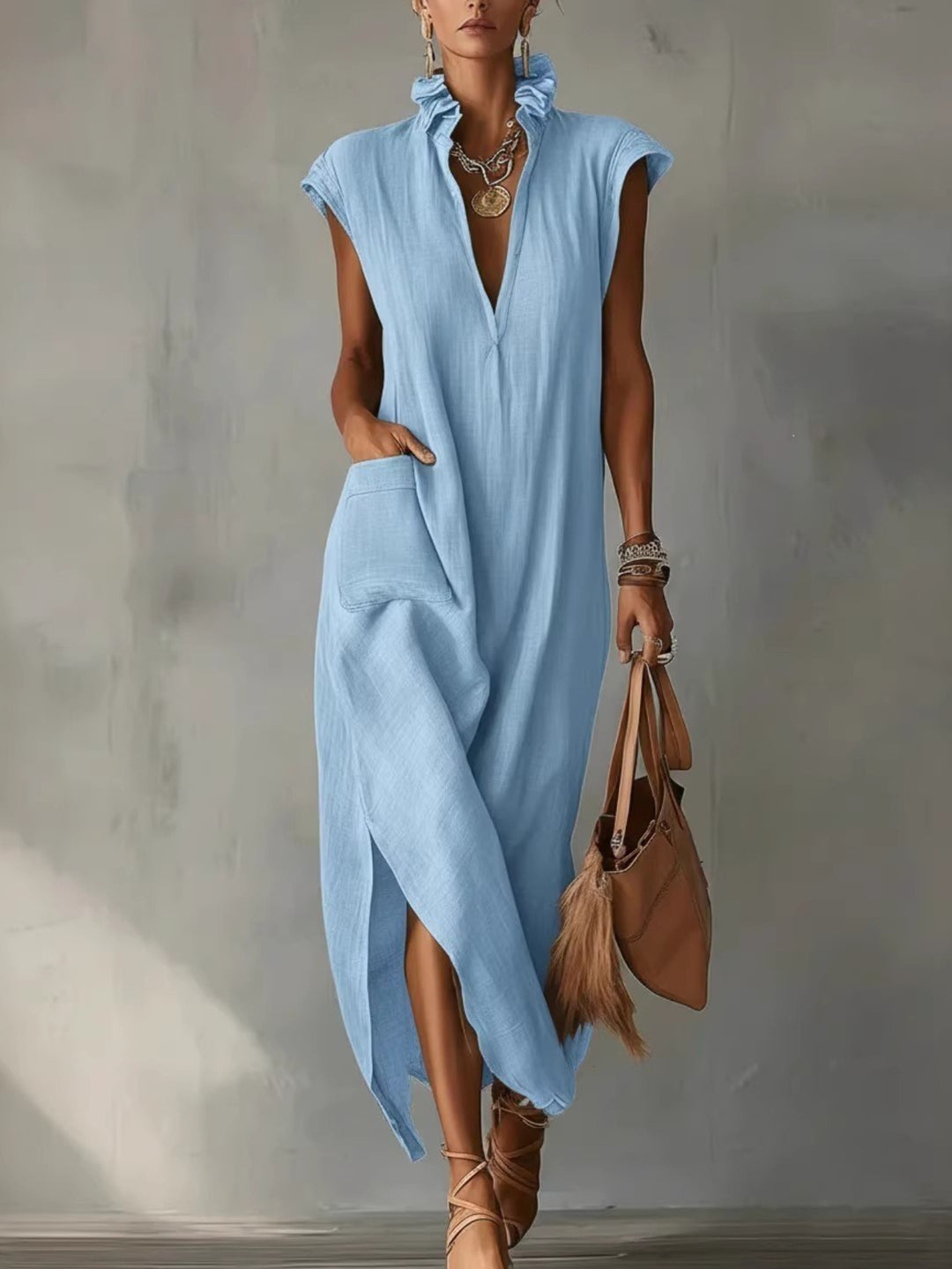 OLIVIA | ABITO CON TASCHE E SPACCO