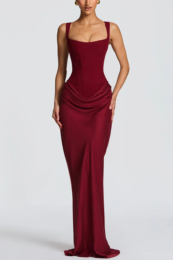 Leonor | Abito Maxi con Scollatura Quadrata