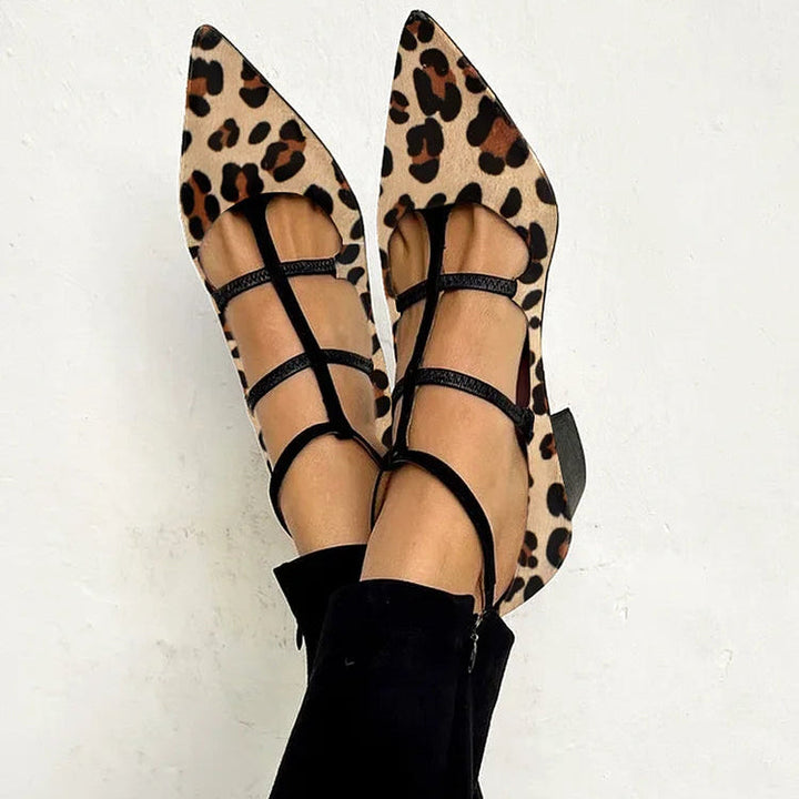 Franca | Scarpe Donna con Tacco e Cinturino Leopardato
