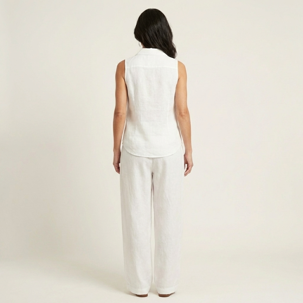 Twiila | Set Top a Incrocio e Pantaloni a Gamba Larga