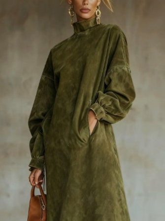 Aurora | Abito in Suede con Frange