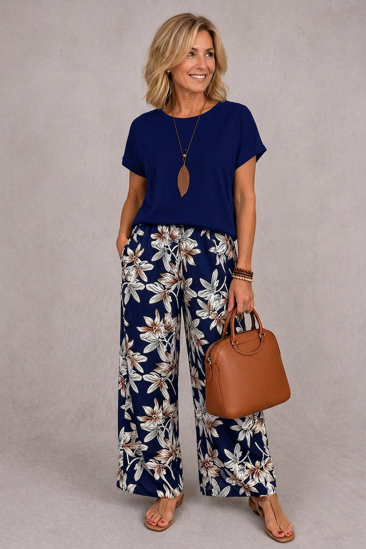 Rosie | Set Elegante a Due Pezzi con Fantasia Floreale