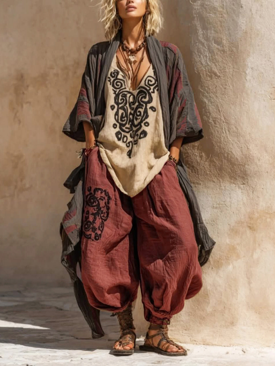 Ornella | Set Artistico Bohemien in Lino e Cotone