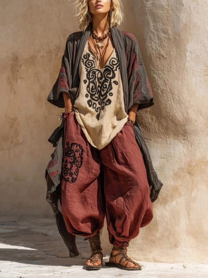 Ornella | Set Artistico Bohemien in Lino e Cotone