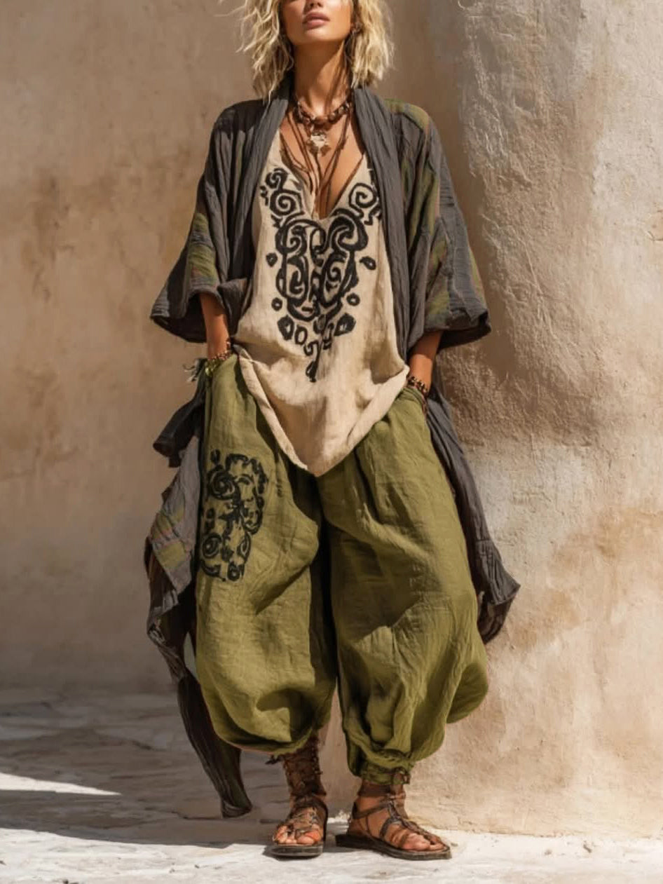Ornella | Set Artistico Bohemien in Lino e Cotone
