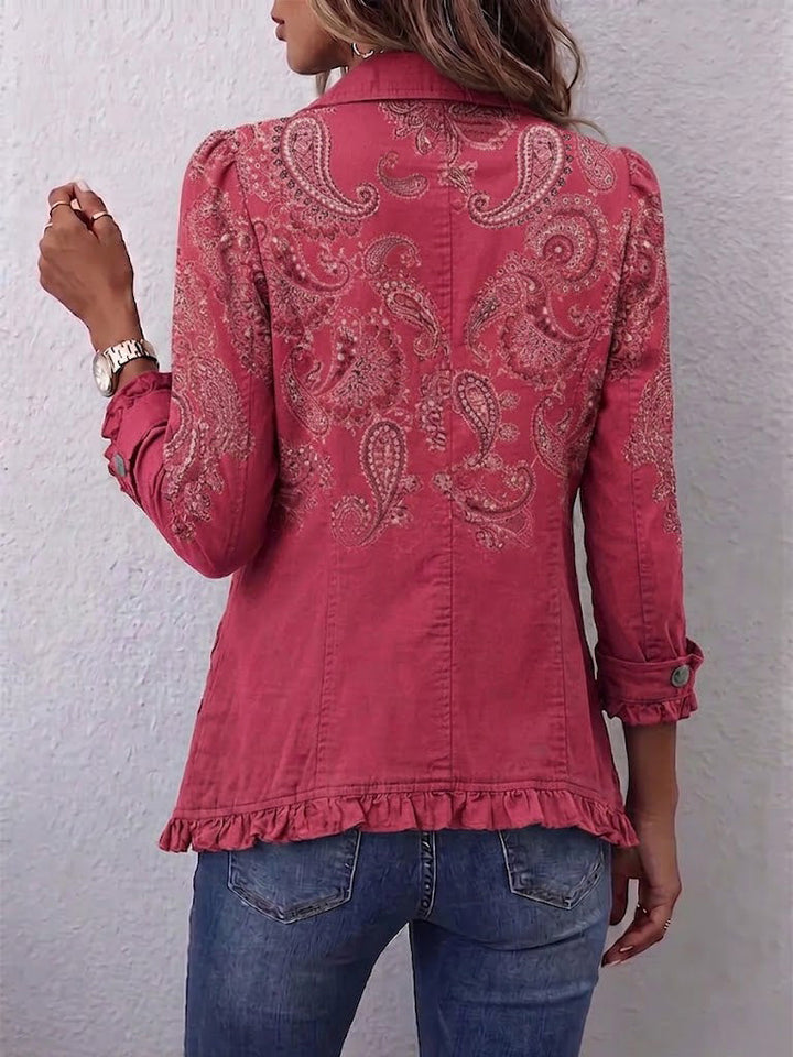 Anouk | Giacca Ruffle con Stampa Paisley Vintage