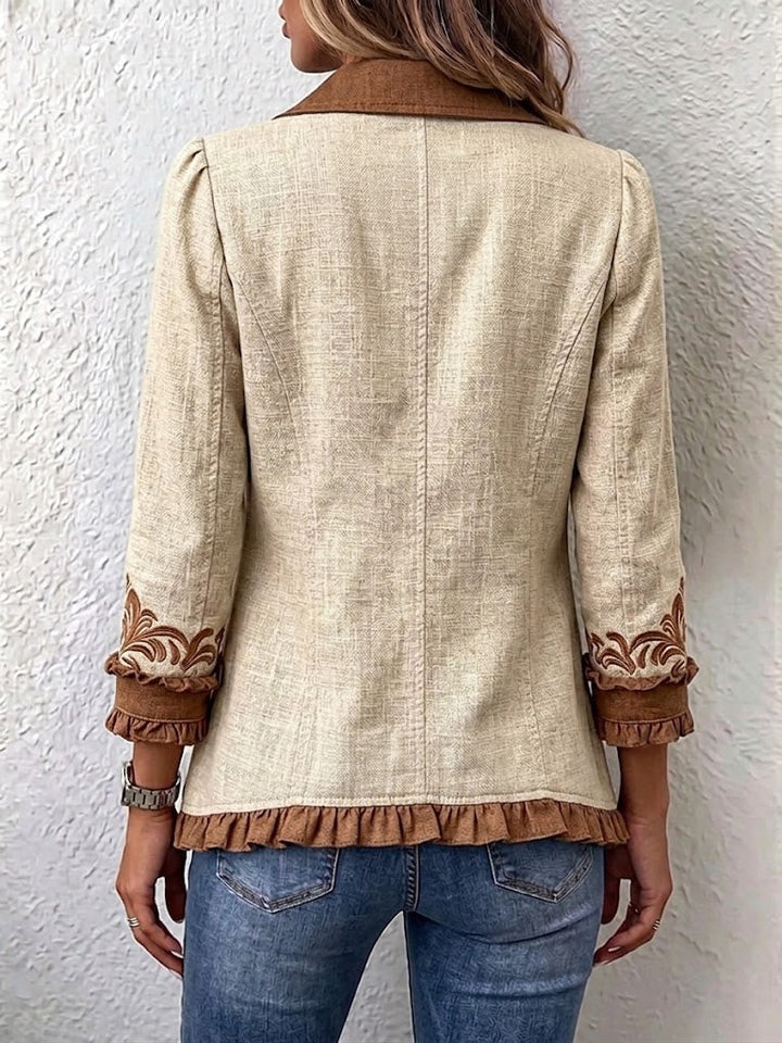Dawncroft | Giacca Ruffled Floreale Vintage Bohemien