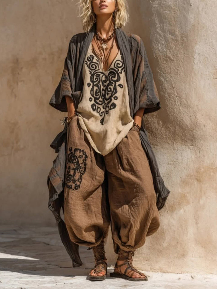 Ornella | Set Artistico Bohemien in Lino e Cotone